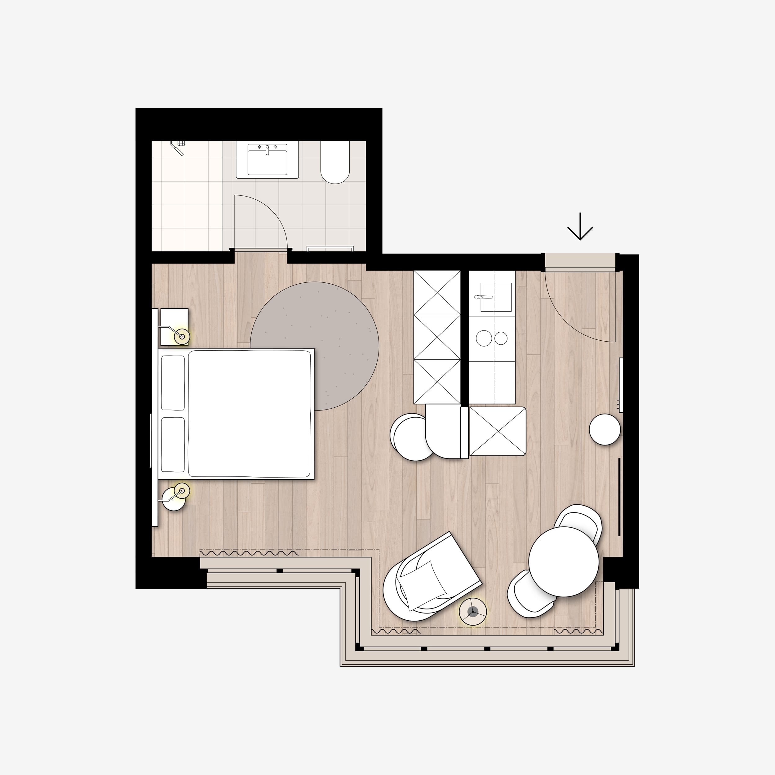 studioapartment-suite-citystay-franklinstrasse