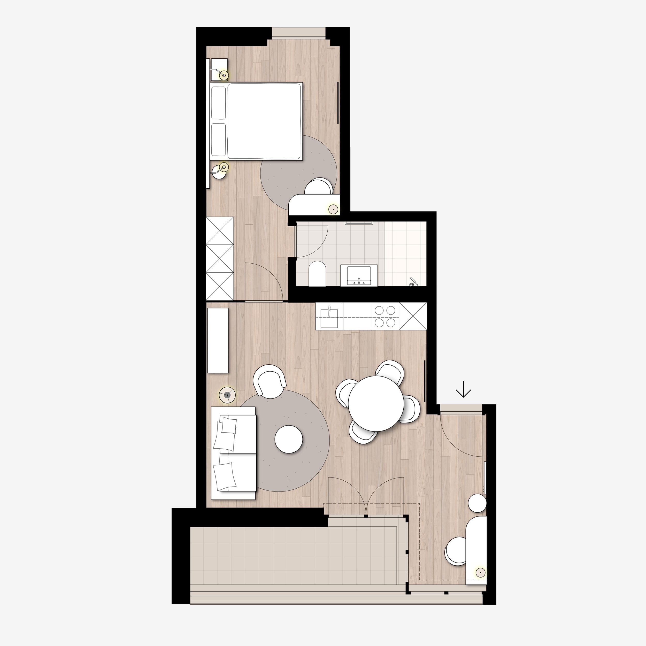 1-bedroom-apartment-suite-citystay-franklinstrasse