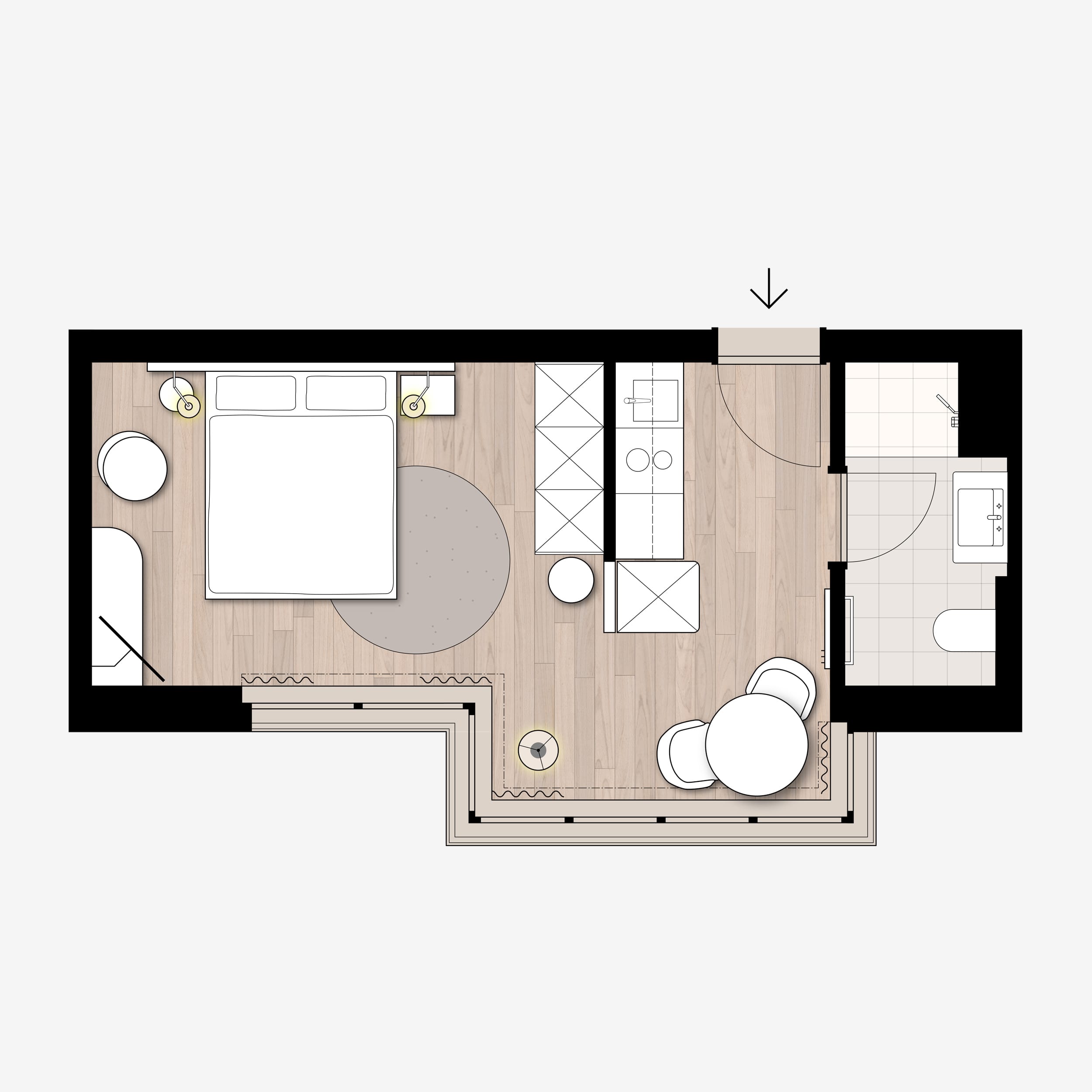 studio-apartment-citystay-franklinstrasse